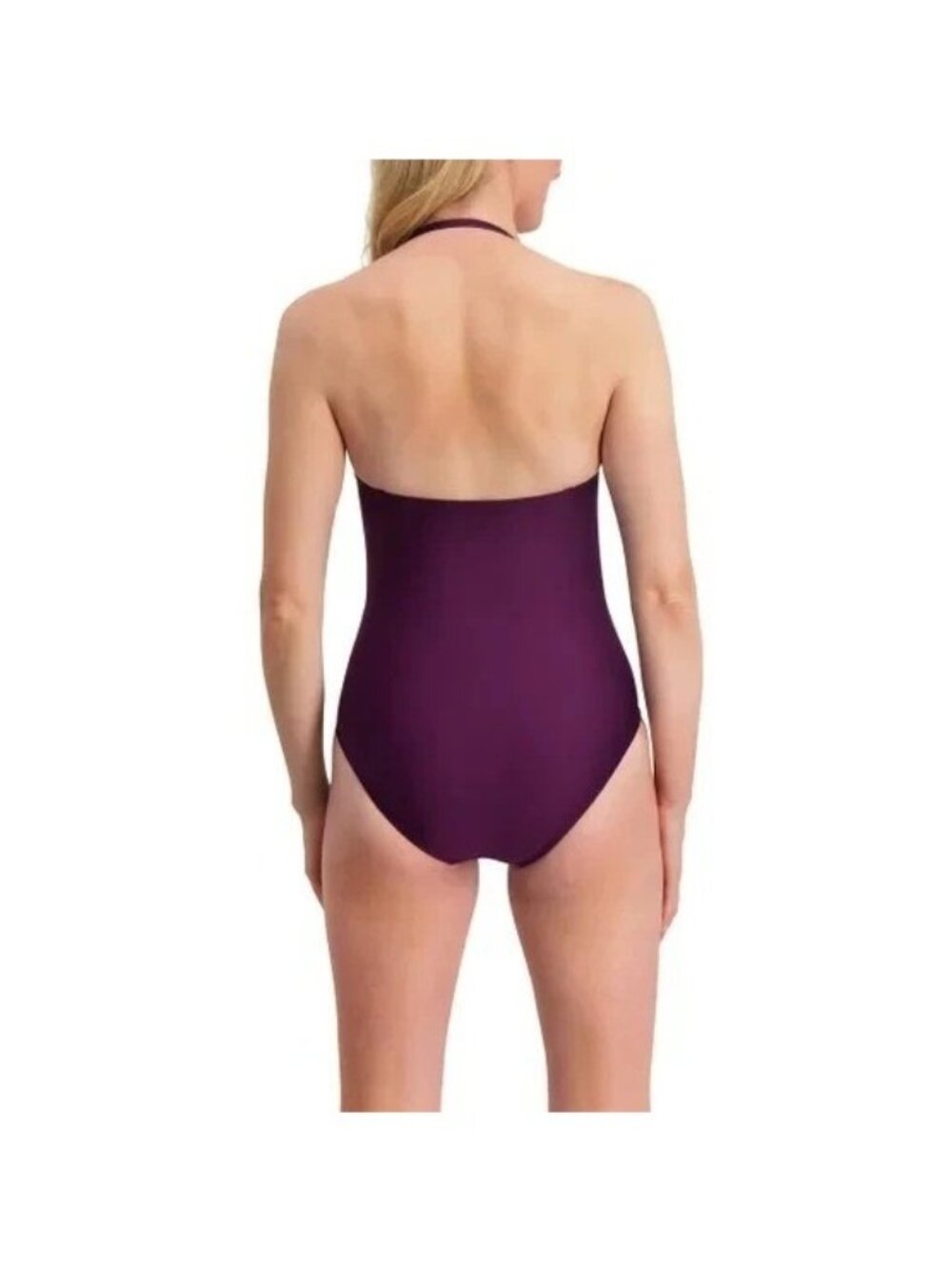 NWT DKNY Women's M Purple Strapless One-Piece Swimsuit Adjustable Straps B1729 - Picture 3 of 14